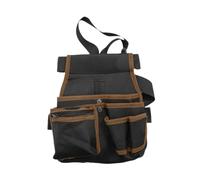 F Fityle Waist Tool Bag Pack Utility Belt Pouch with Multi Pockets Tool Belt Organizer Storage for Hand Tools Women Men Woodwork, Coffee