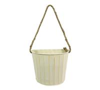 F Fityle Wall Hanging Flower Pot Half Circle Shaped Wall-Mounted Hanging Planters Lightweight Vintage Design Rustic Metal Wall Planter Baskets for Outdoor Yard Dorm Home Decor,Milky White
