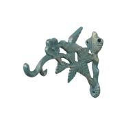 F Fityle Wall Hook Cast Iron Hummingbird Hook Decorative Hook Coat Hook Key Hook with artistic curved arm and leaf motifs compact organizer suitable for living room hallway patio pergola cottage decor
