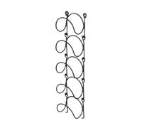 F Fityle Wall Mounted Black Iron Towel Rack, 5-Tier Wine & Storage Shelf