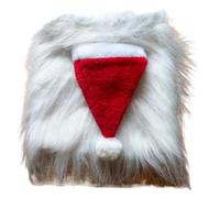 F Fityle Warm And Adorable Santa Dog Hat Toy for Dogs, Cats, And Christmas Holidays, White S