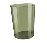 F Fityle Wastepaper Baskets Dustbin Transparent Round Simple Rubbish Bin Garbage Bin for Home Powder Room Bedroom Bathroom Farmhouse, M Green