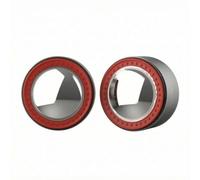 F Fityle Wheel Hub Cover Retro Hubcap With Circular Front Plate And Raised Dot Band Screw Secured Bracket And Easy Release Frame Suitable for 1.9-inch Crawler Wheels RC Hobby Courses, Silver Red