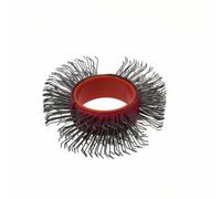 F Fityle Wire Wheel Brush Rust Removal Wheel Surface Cleaning Brush Deburring Brush Polishing Brush with Steel Bristles and Cylindrical Core suitable for metalwork garage shops repair projects , Red