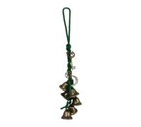 F Fityle Witch Bells for Door Knob,Wind Chime Hanger Home Decor Craft Bells Door Bell Protection for Engagement Hanging Wreath Decor, Green