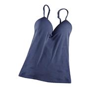 F Fityle Women's Built Padded Tank Tops Camisole Cami Sleeping, Navy Blue, L