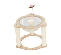 F Fityle Wood Capsule Cat Bed Small Pets Bed Freestanding Scratcher Toy Kitty Bed Kitten Nest for Indoor Cats Four Seasons Universal