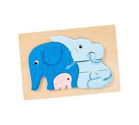 F Fityle Wooden Animal Puzzles Early Leaning Education Toy Cognition Intelligence Puzzle Shape Puzzle for Preschool Toddlers Girls Boy Children, Elephant