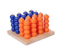 F Fityle Wooden Board Teaser Toys 3D Strategy,Table Games,Logical Training Toy,Four in A Row Game for Classroom Team Family