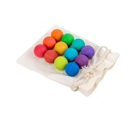 F Fityle Wooden Rainbow Balls Educational Learning Color Sorting,Replacement Ball Counting Toys for Children,Kids,1 Year Old +