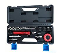 F Fityle Wrench Complete Set with Socket Heads Screwdriver Bits Driver Adapters Extension Bar Ratchet Handle Knurled Grip Carry Case Suitable for Bike Assembly Periodic Checks Home Shop Repairs