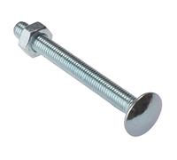 Forgefix Carriage Bolt & Nut ZP M12 x 75mm Bag 5 FORCB1275G