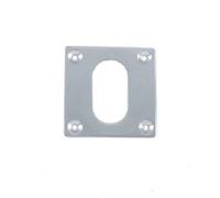 F/Fix Sqr Escutcheon-Oval in Satin Chrome Plating Finish & Dimensions 50mm x 50mm x 20mm
