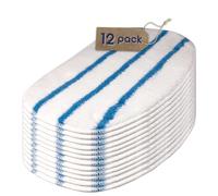 F Flammi 12 Pack Steam Mop Replacement Pad for PurSteam ThermaPro 10-in-1 Steam Mop, Washable Reusable Steamer Pads