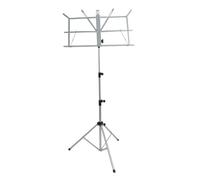 F Folding Music Stand With Adjustable Height Y(SilverWhite)