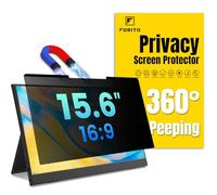 F FORITO Magnetic Laptop Privacy Screen 15.6 inch 16:9, 360° Anti Peeping Removable Anti Glare Blue Light Filter Compatible with All 15.6” 16:9 Laptops Portable Monitors