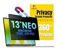 F FORITO Magnetic Privacy Screen Protector Compatible with 2026 MacBook Neo 13 inch with A18 Pro Chip - 360° Anti Peeping Anti Blue Light Anti Glare Removable Laptop Privacy Screen Shield