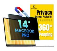 F FORITO Magnetic Privacy Screen Protector Compatible with MacBook Pro 14 inch (2024-2021, M4, M3, M2, M1, Pro,Max), Removable 360° Anti Peeping Anti Blue Light Anti Glare Laptop Privacy Screen Shield