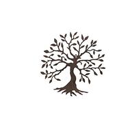 F&G Supplies Metal Tree Wall Plaque with Rust Finish, 32cm Diameter for Garden or Home