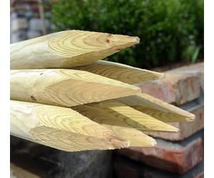 F&G Supplies Round Fence Posts 1.65m x 75mm Pressure Treated 5 Pack