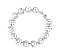 F.Hinds Silver Circles In Circles Bracelet 7.5in