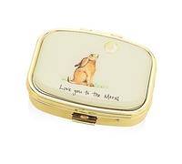 F.Hinds Women Love You to The Moon 5.5Cm Wide Gold Tone Pill Box