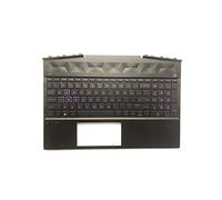 F-Hong Palmrest Upper Case Touchpad with Backlight Keyboard for HP Gaming Pavilion 15-DK 15-DK0126TX TPN-C141, Compatible with Part Number L57596-001 Purple