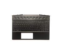 F-Hong Palmrest Upper Case Touchpad with Backlight Keyboard for HP Gaming Pavilion 15-DK 15-DK0126TX TPN-C141, Compatible with Part Number L57595-001 Whiter