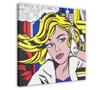 F I N U C B 15+ Roy Lichtenstein Famous Illustrations Posters M-Maybe by Roy Lichtenstein Prints Posters Canvas Deco Paintings Wall Art For Office Frame 20x20inch