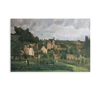 F I N U C B 25+ Camille Pissarro Famous Poster Prints The Hermitage at Pontoise by Camille Pissarro Oil Painting Canvas Wall Art Deco Print Unframe 24x36inch(60x9