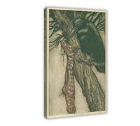 F I N U C B 42+ Arthur Rackham's Famous Illustrations Posters For Years He Had Been Quietly Filling His Stocking by Arthur Rackham Prints Posters Canvas Deco Pain
