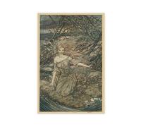F I N U C B 42+ Arthur Rackham's Famous Illustrations Posters The Flood And There Under The Branches of The Overhanging Trees Was Undine by Arthur Rackham Prints