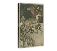 F I N U C B 42+ Arthur Rackham's Famous Illustrations Posters Witches And Warlocks, Ghosts, Goblins And Ghouls by Arthur Rackham Posters Prints Canvas Deco Painti