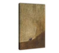 F I N U C B 42+ Francisco Goya Famous Poster Prints The Dog by Francisco Goya Oil Painting Canvas Wall Art Deco Print Frame 12x18inch(30x45cm)