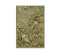F I N U C B 43+ Arthur Rackham's Famous Illustrations Posters Into The Bottomless Pit He Fell Slap by Arthur Rackham Prints Posters Canvas Deco Paintings Wall Art