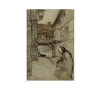 F I N U C B 43+ Arthur Rackham's Famous Illustrations Posters There Was An Old Woman Who Lived in A Village by Arthur Rackham Prints Posters Canvas Deco Paintings