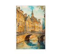F I N U C B Bath Watercolor Poster Bath Travel Print England Wall Art Roman Baths Decor Georgian Architecture Cityscape Historic UK Scene Print Canvas Deco Prints
