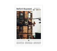 F I N U C B Bedford-Stuyvesant Brooklyn NYC Art Print - Historic Brownstone Architecture & Street Life Poster, Urban Neighborhood Wall Decor for Living Room Unfra