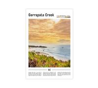 F I N U C B Garrapata Creek California USA Canvas Print - Big Sur Coastline & Redwood Forest Landscape, Pacific Coast Highway Wall Art for Living Room Unframe 12x