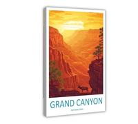 F I N U C B Grand Canyon Travel Poster Arizona Wall Art National Park Print Canyon View Illustration Desert Landscape Decor Grand Gift Canvas Deco Prints Frame 20