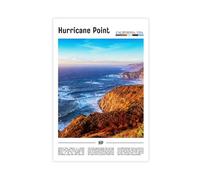 F I N U C B Hurricane Point California USA Canvas Prints - Big Sur Coastline Wall Art, Pacific Ocean Landscapes Poster for Coastal Home Decorations 16x24inch(40x6