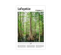 F I N U C B Lafayette Indiana USA Canvas Prints - College Town Architecture Wall Art, Wabash River Landscapes Poster for Study Room Decorations 24x36inch(60x90cm)