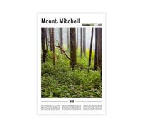 F I N U C B Mount Mitchell North Carolina USA Canvas Prints - Highest Peak East Coast Wall Art, Blue Ridge Mountain Landscapes Poster for Alpine Decorations 12x18