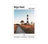 F I N U C B Nags Head North Carolina USA Canvas Prints - Outer Banks Beaches Wall Art, Coastal Dune Landscapes Poster for Beach House Decorations 16x24inch(40x60c