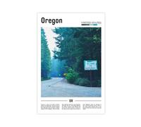 F I N U C B Oregon USA Pacific Northwest Canvas Prints - Diverse Natural Beauty Wall Art, Beaver State Landscapes Poster for Nature Lover Decorations 24x36inch(60