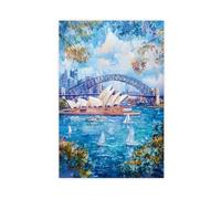 F I N U C B Sydney Opera House Watercolor Poster Wall Art Sydney Opera House Wall Hanging Home Décor Gift Art Lovers Australia Art Unframe 12x18inch