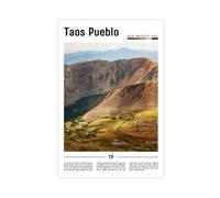 F I N U C B Taos Pueblo New Mexico USA Canvas Prints - Ancient Native American Village Wall Art, UNESCO World Heritage Landscapes Poster for Cultural Decorations