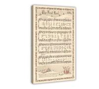 F I N U C B The First Noel Poetry And Music Vintage Christmas Wall Art Moody Winter Aesthetic Poster for Room Decor Gallery Painting Artwork Prints Frame 16×24inc