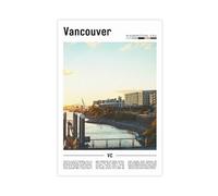 F I N U C B Vancouver Washington USA Canvas Prints - Columbia River Cityscape Wall Art, Pacific Northwest Landscapes Poster for Washington Home Decorations 24x36i