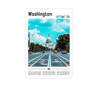 F I N U C B Washington USA Pacific Northwest Canvas Prints - Diverse State Geography Wall Art, Evergreen State Landscapes Poster for Washington Home Decorations 2